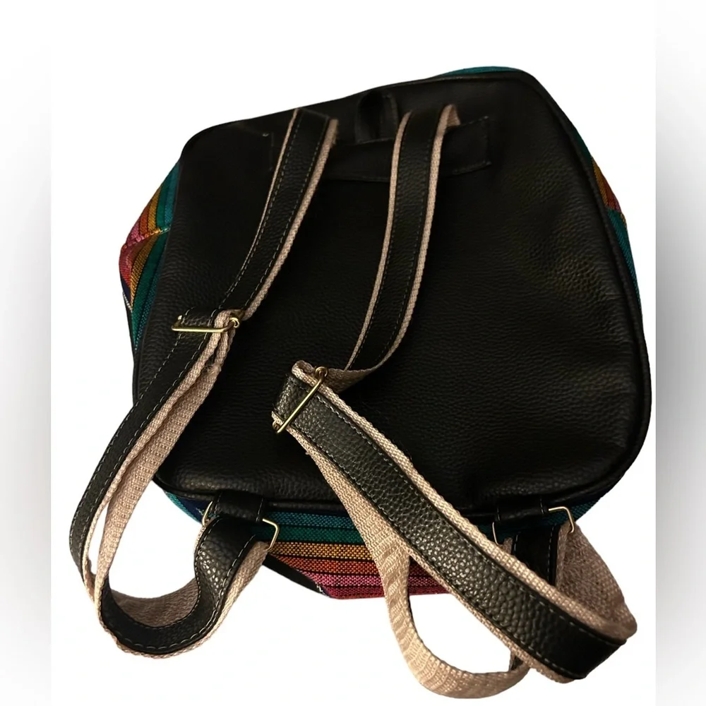 AZTEC Frida Kahlo Backpack Kids Toddler Colorful‎ Southwest Canvas School Bag